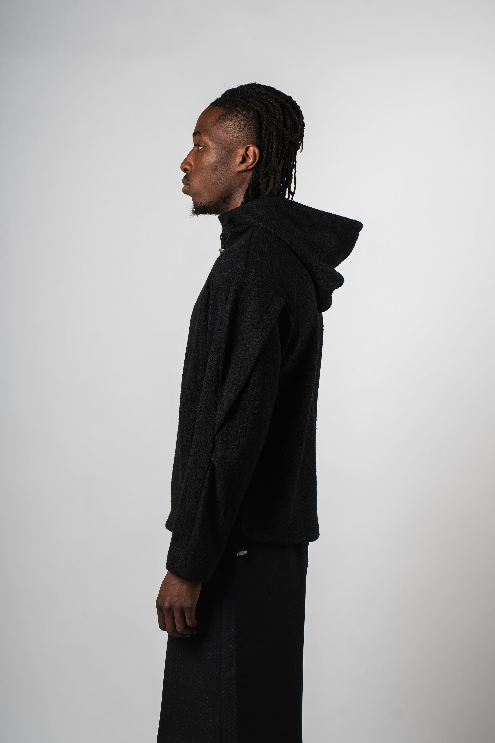 Scimitar Woven Hoodie Black