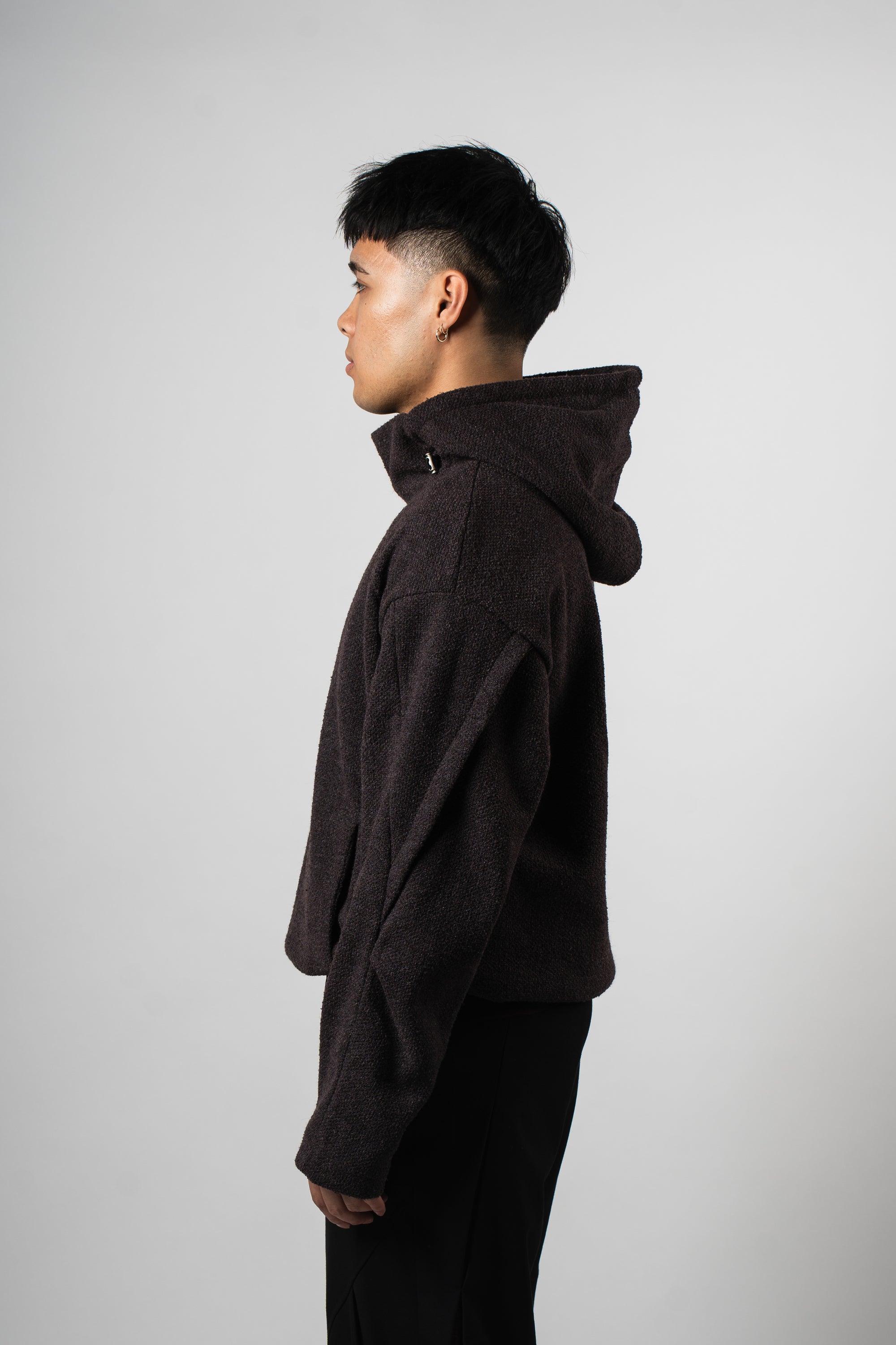 Scimitar Woven Hoodie Maroon