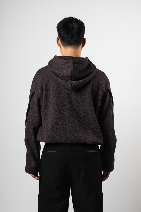 Scimitar Woven Hoodie Maroon