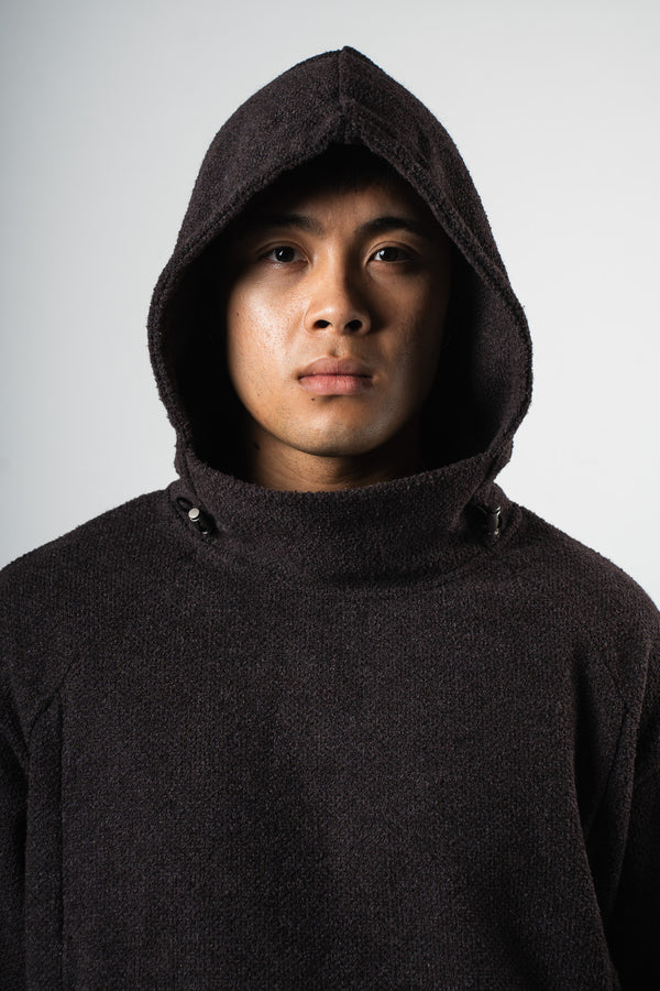 Scimitar Woven Hoodie Maroon