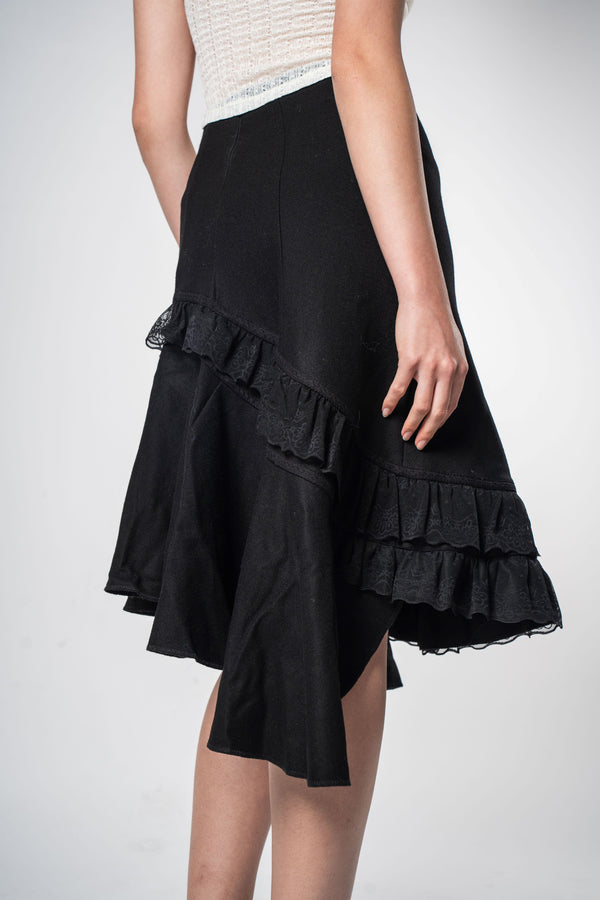 Pleated Lace Skirt