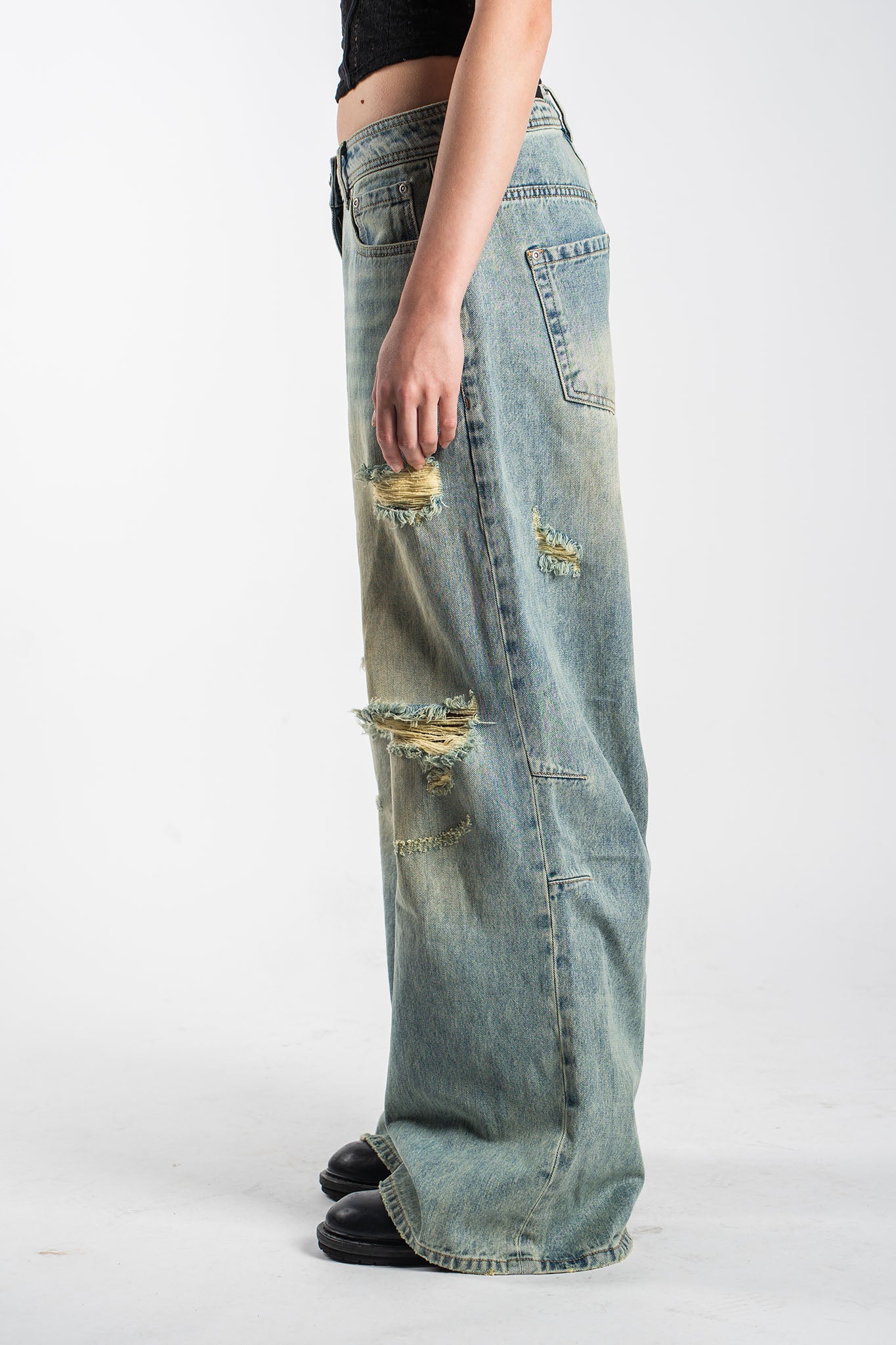 Distressed Jeans Blue