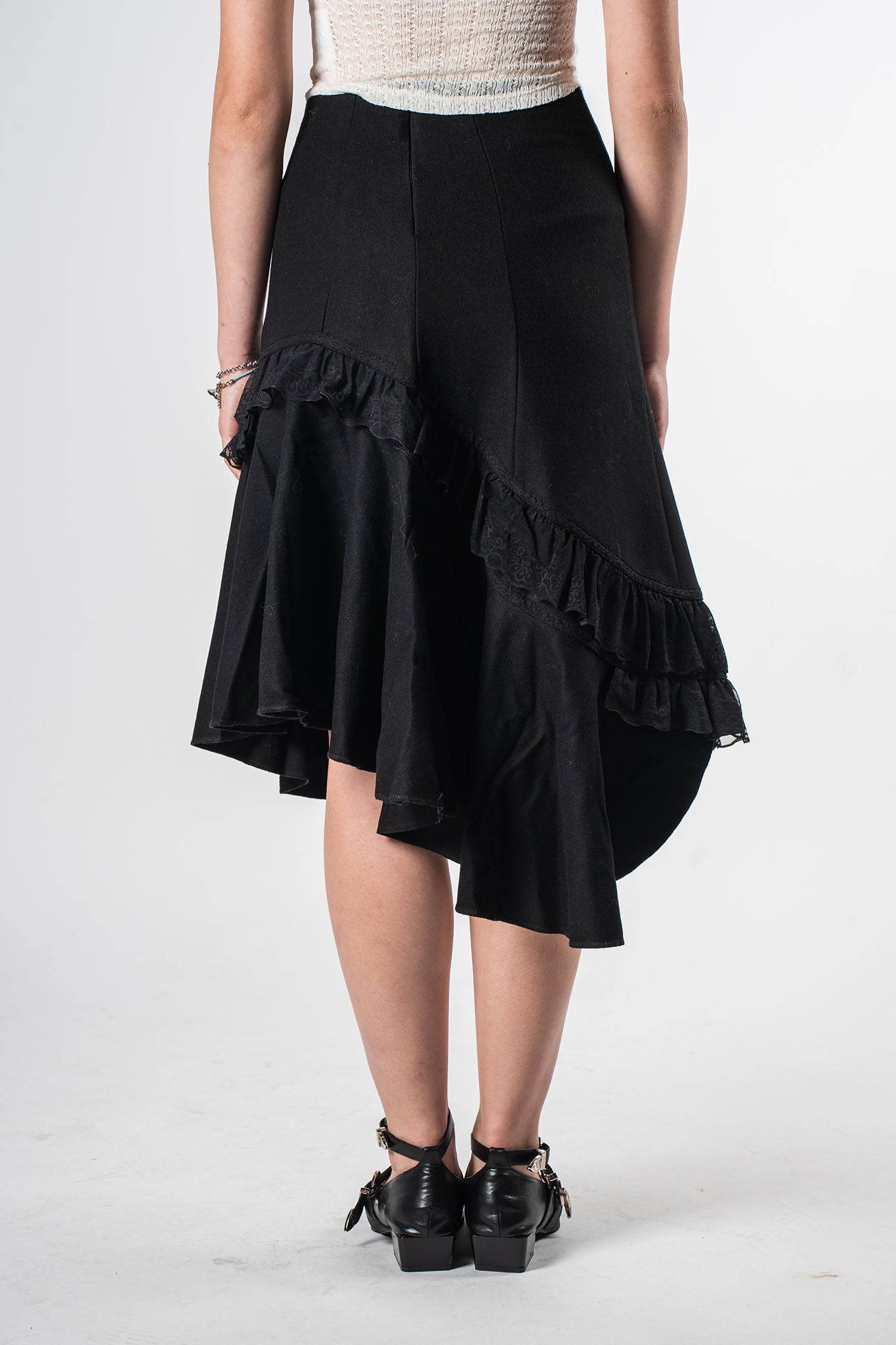 Pleated Lace Skirt