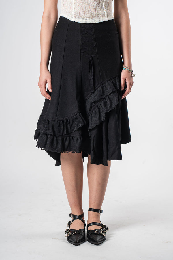 Pleated Lace Skirt